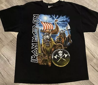 VTG Iron Maiden Concert XL T Shirt A Matter Of Life And Death Nordic Tour Viking • $45