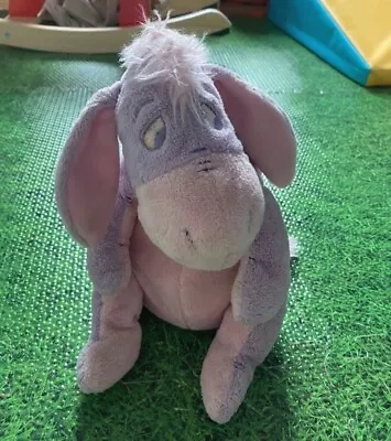 Disney Collectible 2000s Eeyore Plush Pastel Pink And Purple Detachable Tail • £7