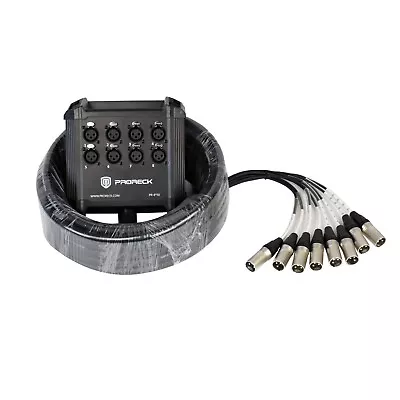 Proreck 8-Channel Snake Splitter Cable Low Profile XLR Send Circuit Board 50-ft • $79.99