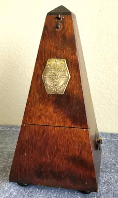 Seth Thomas USA Improved Maelzel Metronome Windup Wood Vtg Antique RARE • $89.99