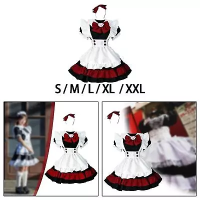 French Maid Costume For Women Men Ladies With Headband Maid Costume • £21.24