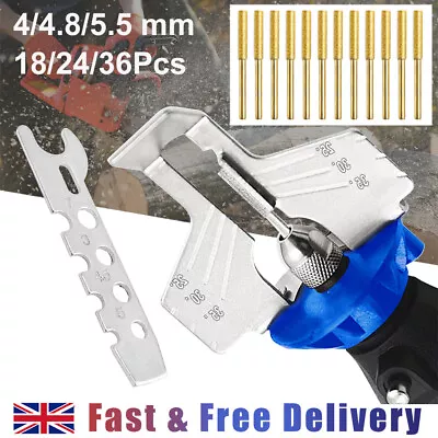 18/24/36x Chainsaw Sharpener Grinding Stone File Teeth Adapter Guide Attachment • £6.06