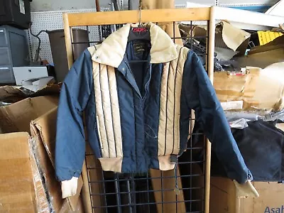 Vintage Yamaha Beige & Blue Phazer Snowmobile Jacket Ladies Medium SMB-84PZR-LJ • $44.99