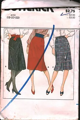 4500 Vintage Butterick SEWING Pattern Misses Straight Skirt Career UNCUT OOP 22 • $5.59