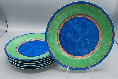 $350 • Buy Laure Japy Limoges Terra Nova Blue Dinner Plates 10  Set Of 7 FREE USA SHIPPING