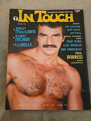 IN TOUCH FOR MEN #19 Aug/Sept 1975 Gay SHIRLEY MacLAINE Paul Barresi ED FURY • $19.99