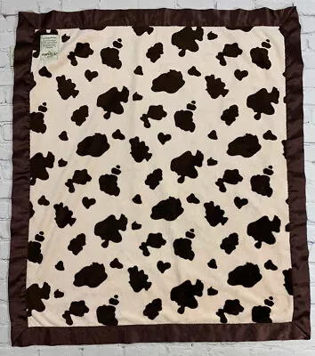 My Blankee Baby Blanket Lovey Brown Blush Animal Print Plush Satin Border Edge • $24.99