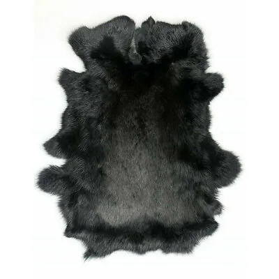 Genuine Natural Rabbit Fur Skin Tanned Leather Hides Craft Gray Pelts Decor New • $5.98