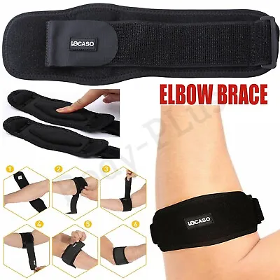 £3.55 • Buy Elbow Support Adjustable Strap Arthritis Epicondylitis Pain Band Tennis Brace Uk