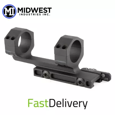 Midwest Industries QR Ring Mount 34MM Black 1.5  Offset Fits Picatinny Rail • $282.82