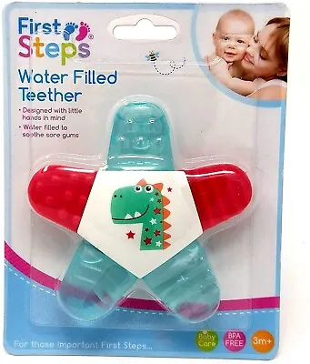 First Step Star Water Filled Baby Teether Soothe Sore Gums Animal Shaped • £2.99