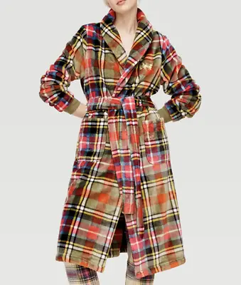 $69 • Buy New Peter Alexander Plaid Tartan Cosy Fleece Dressing Gown Small S Rrp$119
