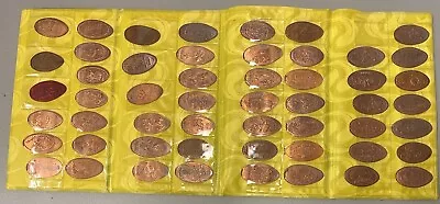Disneyland Disney Collection Elongated Penny Album 53 Coins Pressed Cents #67055 • $99.99