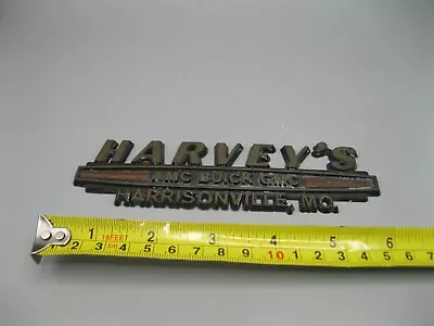 Vintage Plastic Dealer / Dealership Emblem / Badge Harvey's Buick Harrisonville • $14.78