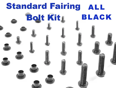 Black Fairing Bolt Kit Body Screws Fastener For Kawasaki Ninja EX 250R 2010 2011 • $35.99