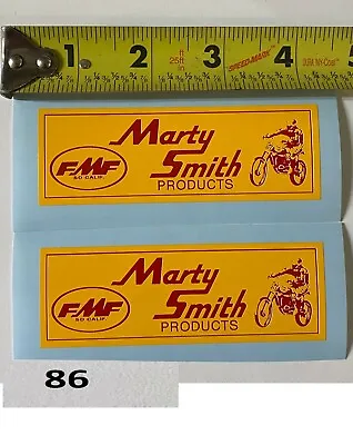 2! FMF Marty Smith Stickers Vintage VMX CR RC 125 250 500 Works Bike HRC Racing • $12.87