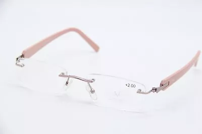 New Versace 1969 Vintage Vrw001 C1 Pink Authentic Eyeglasses +2.00 50-17 • $52.51