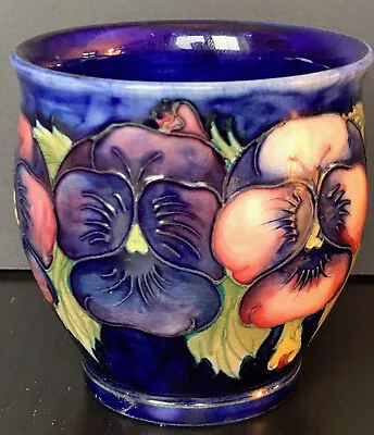 Vintage Moorcroft Pansies 3 & 3/8 Inch Tall Vase As Is • $33.96