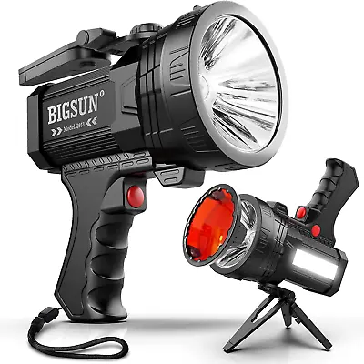 BIGSUN Rechargeable Spotlight High Lumens 300000* LED Flashlight With Multi-Pur • $38.09