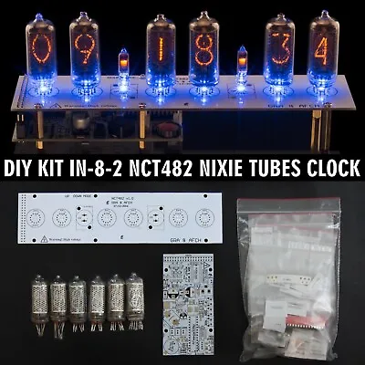 £157.84 • Buy DIY KIT Nixie Tube Clock On IN-8-2 PCBs+All Parts SlotMachine 12/24H WITH TUBES