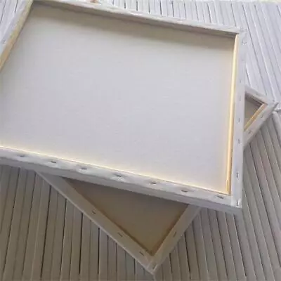 Blank Artist Canvas Art Board Plain Painting Stretched Framed White Large 40x50c • £15.99