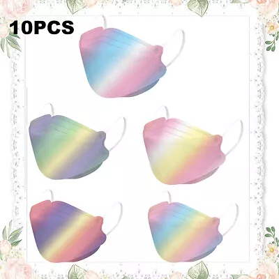 KF94 Face Mask 4 Layer Rainbow Gradient Protective Disposable Mouth Filter • $15.99