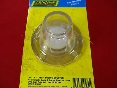 $17.99 • Buy Scupper Boat Drain Self Bailing Check Ball Valve Seachoice 18271