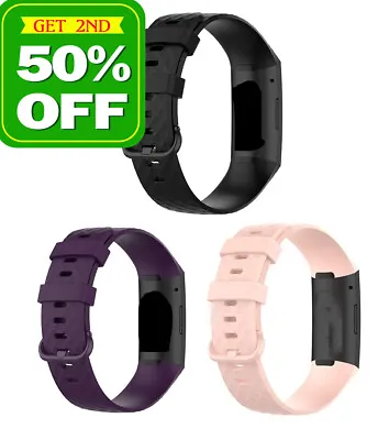 $5.70 • Buy For Fitbit Charge 3 4 Band Classic Color Buckle Replacement  Watch Wristband