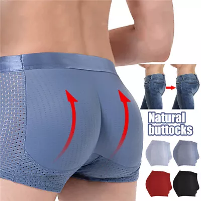 Mens Padded Briefs Butt Lifter Enhancer Hip Sexy Underwear Body Shaper Short~ • $11.99