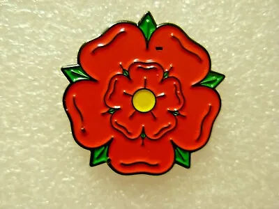 £1.99 • Buy Lancashire Rose Pin Badge. Red Rose Design. War Of The Roses. Metal. Enamel