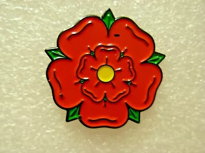 Lancashire Rose Pin Badge. Red Rose Design. War Of The Roses. Metal. Enamel • £2.50