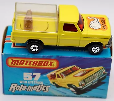 Vintage Original Matchbox Superfast 57 — Rola-Matics Wild Life Truck — Boxed. • £22.99