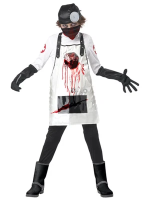 £34.95 • Buy Open Heart Surgeon Zombie Doctor Mad Scientist Horror Halloween Boys Costume L