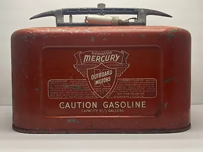 Vtg Mercury Gasoline 6 1/2 Gallon Outboard Boat Motor Gas Fuel Tank Can • $125