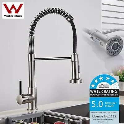 WELS Kitchen Mixer Tap Stainless Steel Sink Pull-Out Faucet 360° Swivel Spout • $55