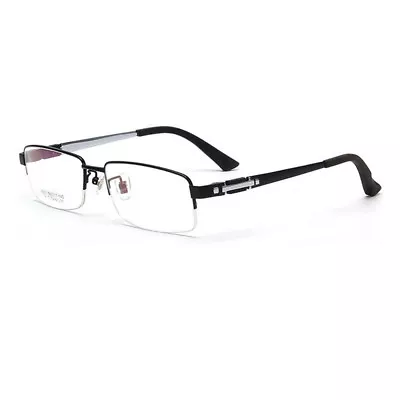 Men's 100% Pure Titanium Eyeglass Frames Half Rimless Glasses Rx Able Eyewear • $33.29