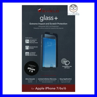 $32.90 • Buy ZAGG InvisibleSHIELD Glass+, Tempered Glass Screen Protection, IPhone 7 / 8 / SE