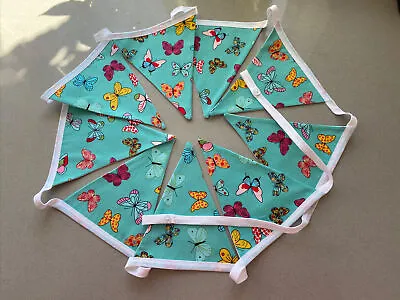 £10.50 • Buy Butterfly Theme Bunting. Hand Made Double Sided. 9 Flags. 2.38 M. Quality