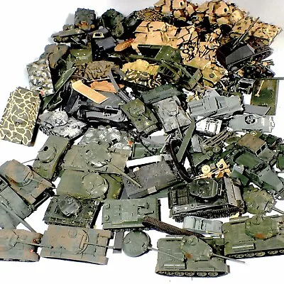 Box Of Used Vintage 1/72 Scale Model Tanks And Parts/Spares/ Wrecks/ Scrap Yard • £50