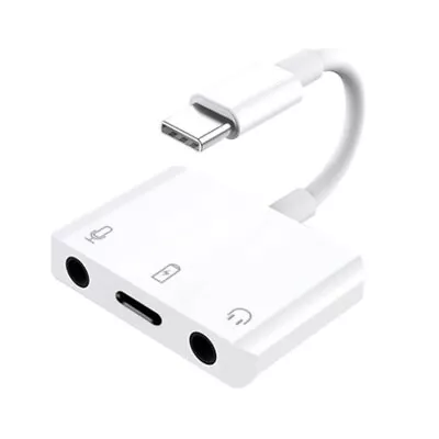 Mini Type-C Sound Card With Fast Charging Port USB-C To 3.5mm Audio Jack Adapter • $10.51