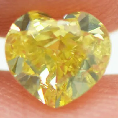 $970 • Buy Heart Shape Diamond Yellow Color Certified Loose VS2 Enhanced Polished 1.02 CT