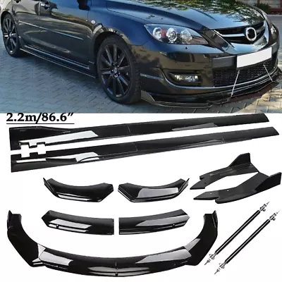 For Mazda 3 Hatchback 2004-2021 Front Bumper Spoiler Kit / Side Skirt / Rear Lip • $99.99