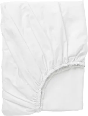 Ikea DVALA Fitted Sheets In White- Widths 80 X 200 Cm. Fits Mattresses Upto 26cm • £11.53