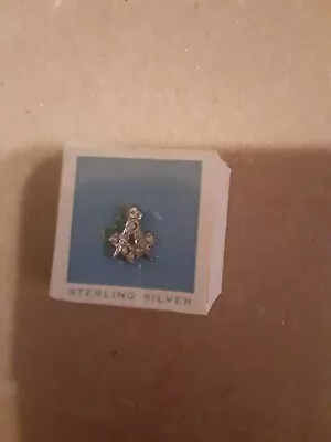 Vintage Sterling Silver Mason Lapel Pin • $12.98