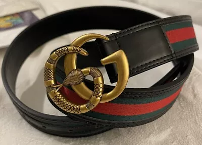 Gucci Italy Double G Snake Buckle Classic Color Belt Men's Sz 50 125! • $151