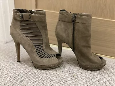 Sam Edelman Taupe Summer Suede Boots US7 UK5 Immaculate • £10