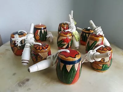 Wood Balero 10 Piece Wholesale Set  Hand Carved  Made In Mexico  Traditional  • $70