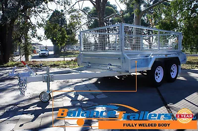 9x5 Hot Dip Galvanised Fully Welded Tandem Ttrailer With 600mm Removable Cage  • $3800