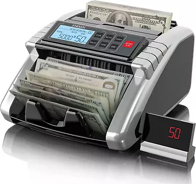 Bill Money Counter Machine Currency Cash Count Counting Counterfeit Detector New • $183.99