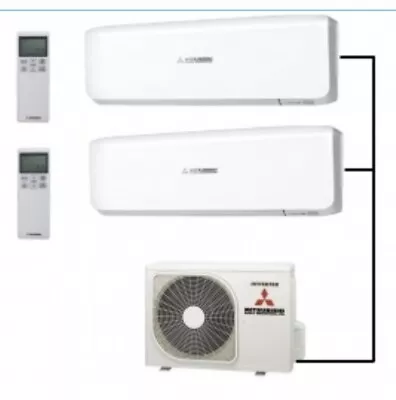 Mitsubishi Air Conditioning Multi Split System 2.5kw 3.5kw Installation • £1850